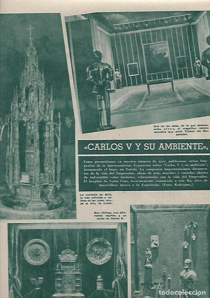 Collectionnisme: A&Ntilde;O 1958 RECORTE PRENSA EXPOSICION SOBRE CARLOS V Y SU AMBIENTE EN TOLEDO