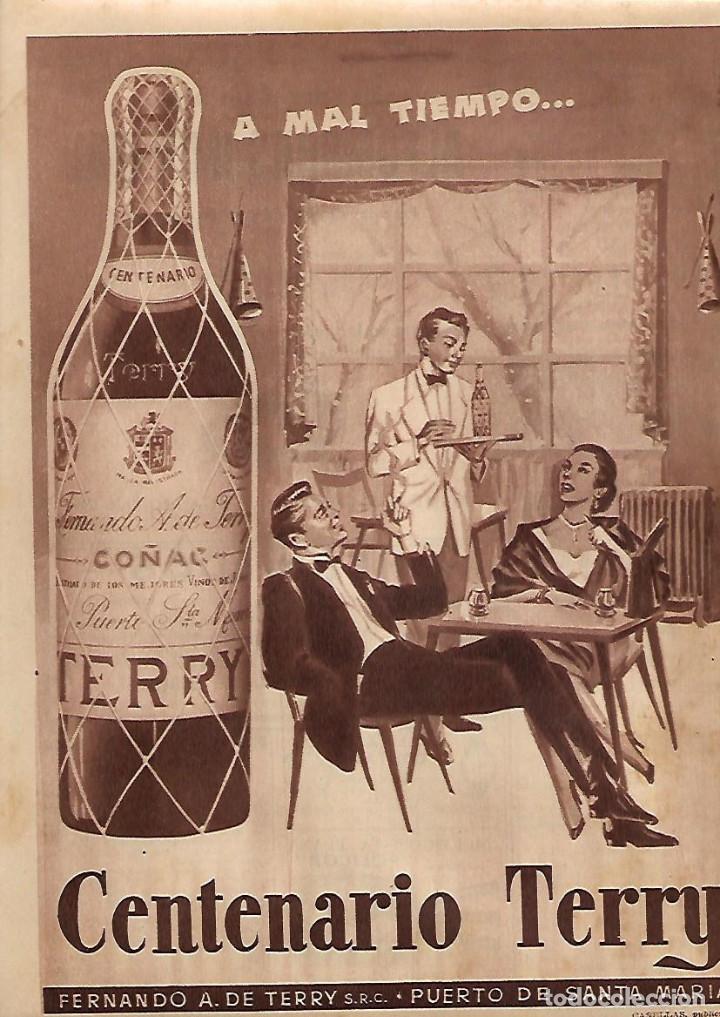 Collectionnisme: A&Ntilde;O 1958 RECORTE PRENSA PUBLICIDAD BEBIDAS CO&Ntilde;AC CENTENARIO TERRY PUERTO SANTA MARIA CADIZ