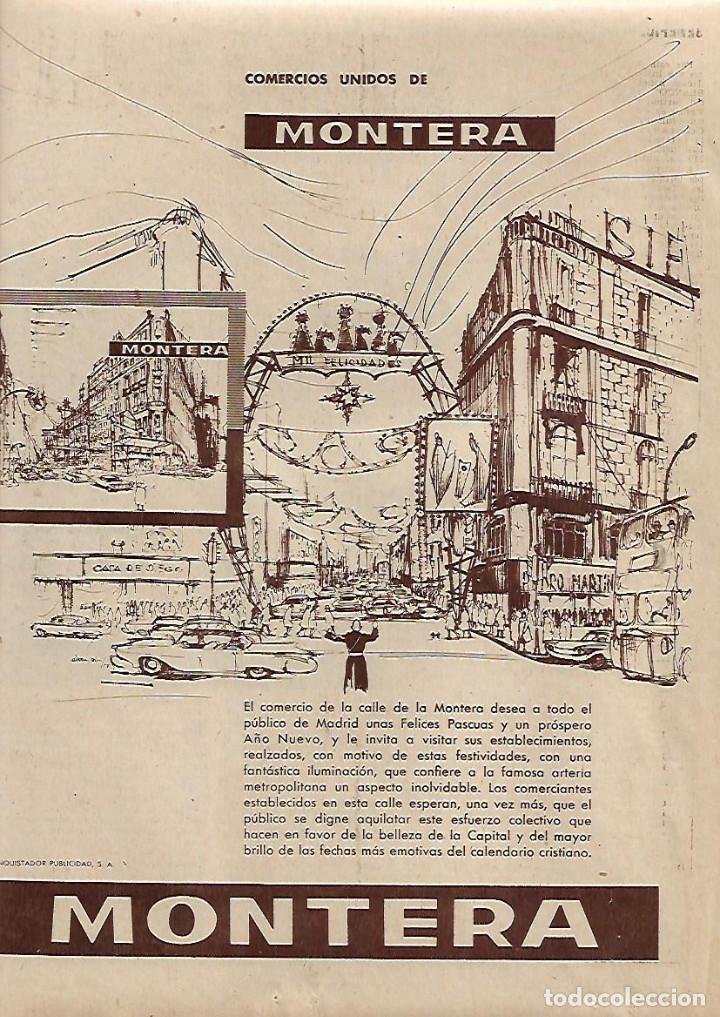 Collectionnisme: A&Ntilde;O 1958 RECORTE PRENSA PUBLICIDAD MONTERA COMERCIO COMERCIOS UNIDOS