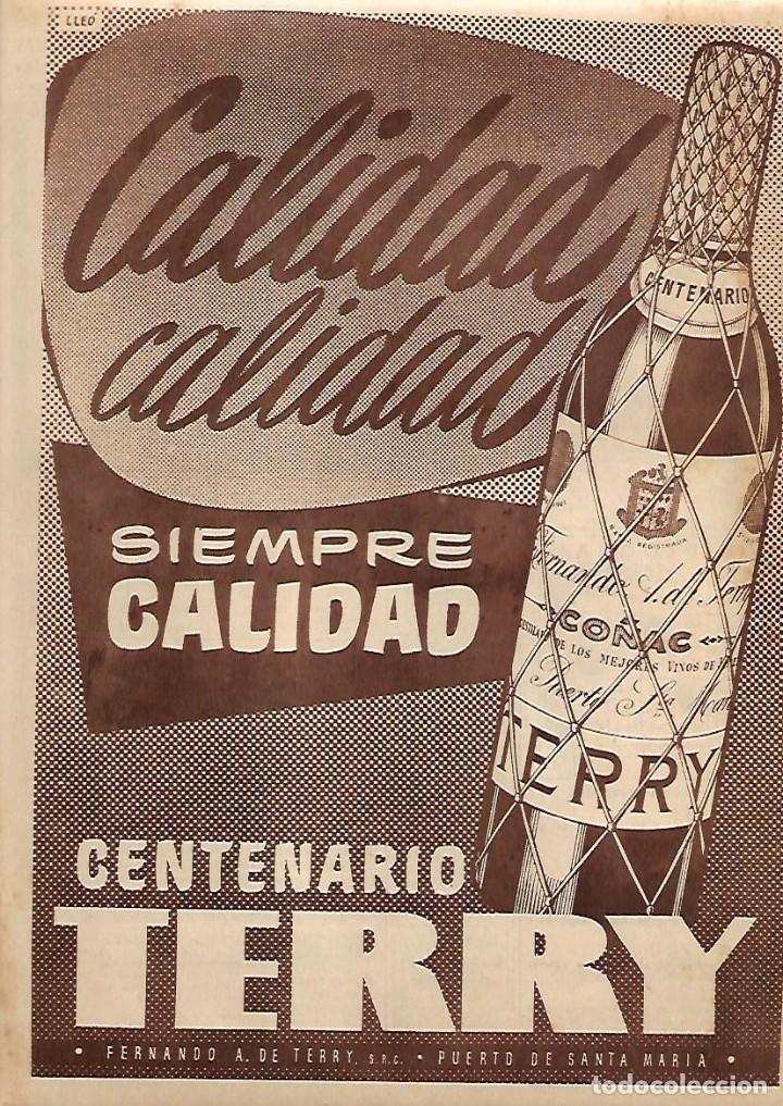 Collectionnisme: A&Ntilde;O 1958 RECORTE PRENSA PUBLICIDAD BEBIDAS CO&Ntilde;AC CENTENARIO TERRY