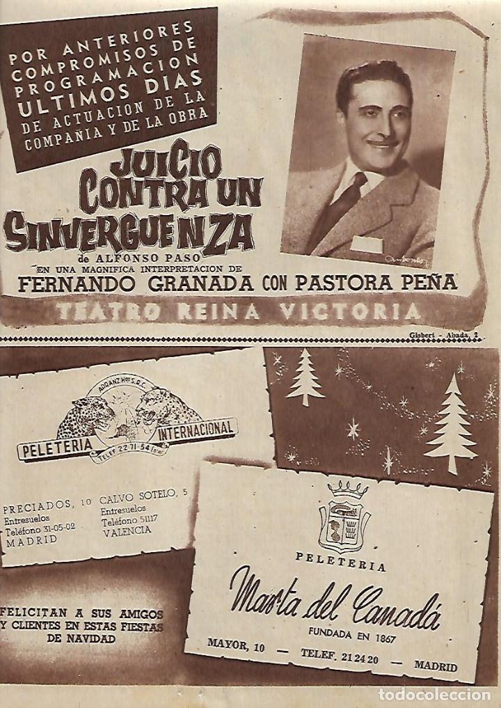 Collectionnisme: A&Ntilde;O 1958 RECORTE PRENSA PUBLICIDAD MARTA DEL CANADA PELETERIA
