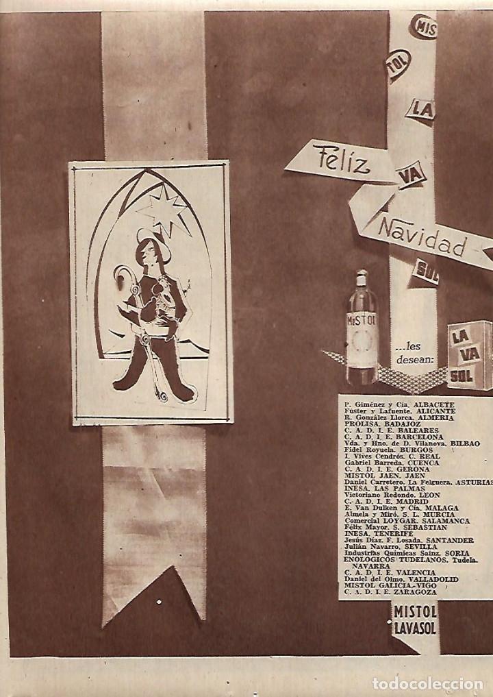 Collezionismo: A&Ntilde;O 1958 RECORTE PRENSA PUBLICIDAD MISTOL LAVASOL FELICITACION DE NAVIDAD