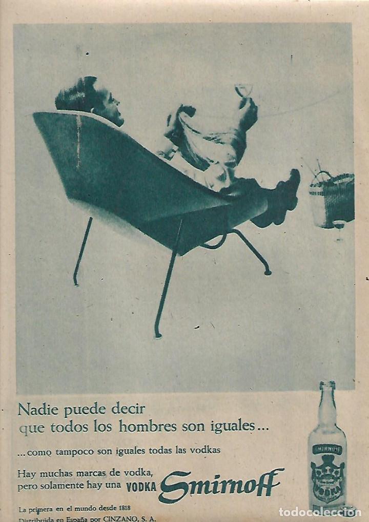 Collectionnisme: A&Ntilde;O 1960 RECORTE PRENSA PUBLICIDAD BEBIDAS SMIRNOFF VODKA