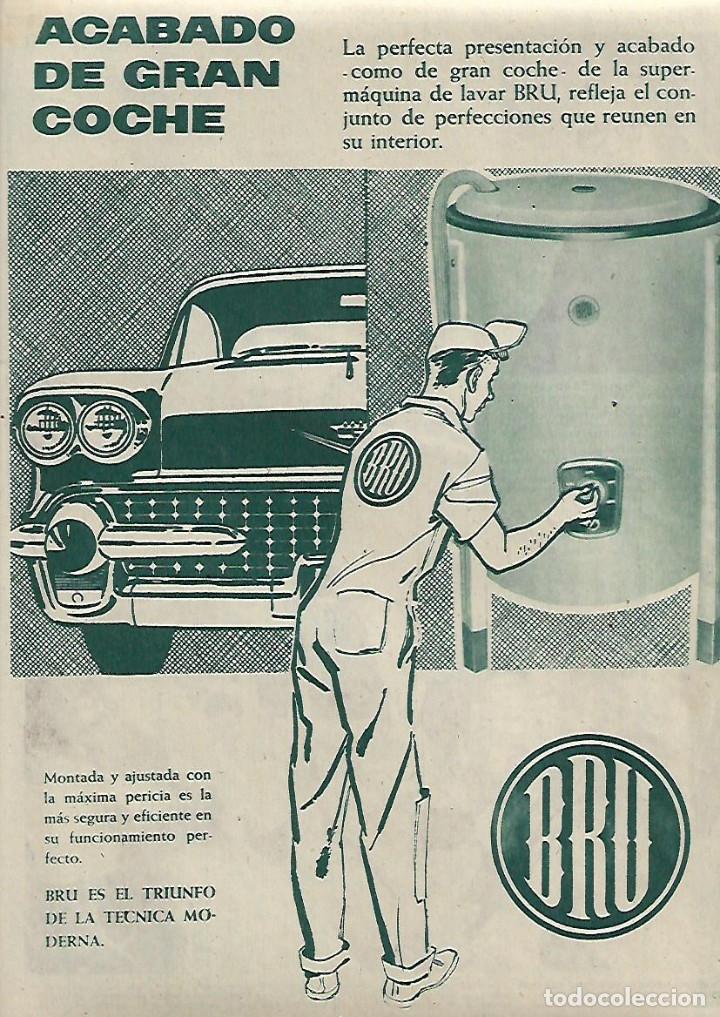 Sammelleidenschaft Papier: A&Ntilde;O 1959 RECORTE PRENSA PUBLICIDAD SUPER MAQUINA DE LAVAR BRU LAVADORA