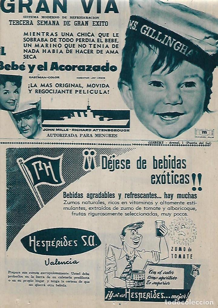 Collectionnisme: A&Ntilde;O 1957 RECORTE PRENSA PUBLICIDAD BEBIDAS HESPERIDES REFRESCOS ZUMOS DE FRUTA VALENCIA