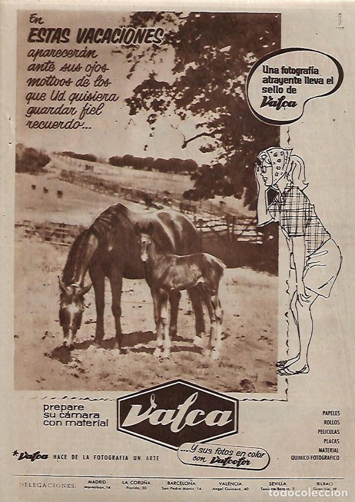 Collectionnisme: A&Ntilde;O 1957 RECORTE PRENSA PUBLICIDAD FOTOGRAFIA VAFCA