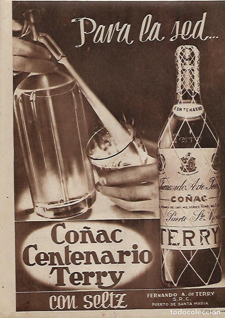 Collezionismo: A&Ntilde;O 1957 RECORTE PRENSA PUBLICIDAD BEBIDAS CO&Ntilde;AC CENTENARIO TERRY