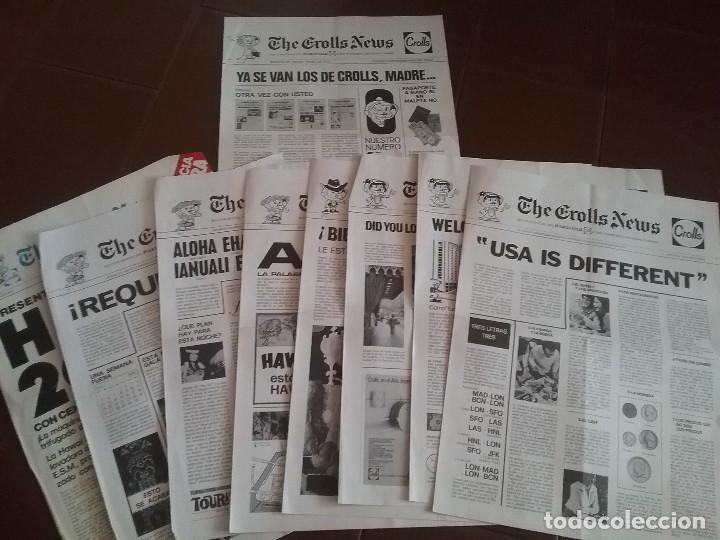 Coleccionismo: LOTE DE 9 FOLLETO TAMA&Ntilde;O PERI&Oacute;DICO THE CROLLS NEWS A&Ntilde;O 1976