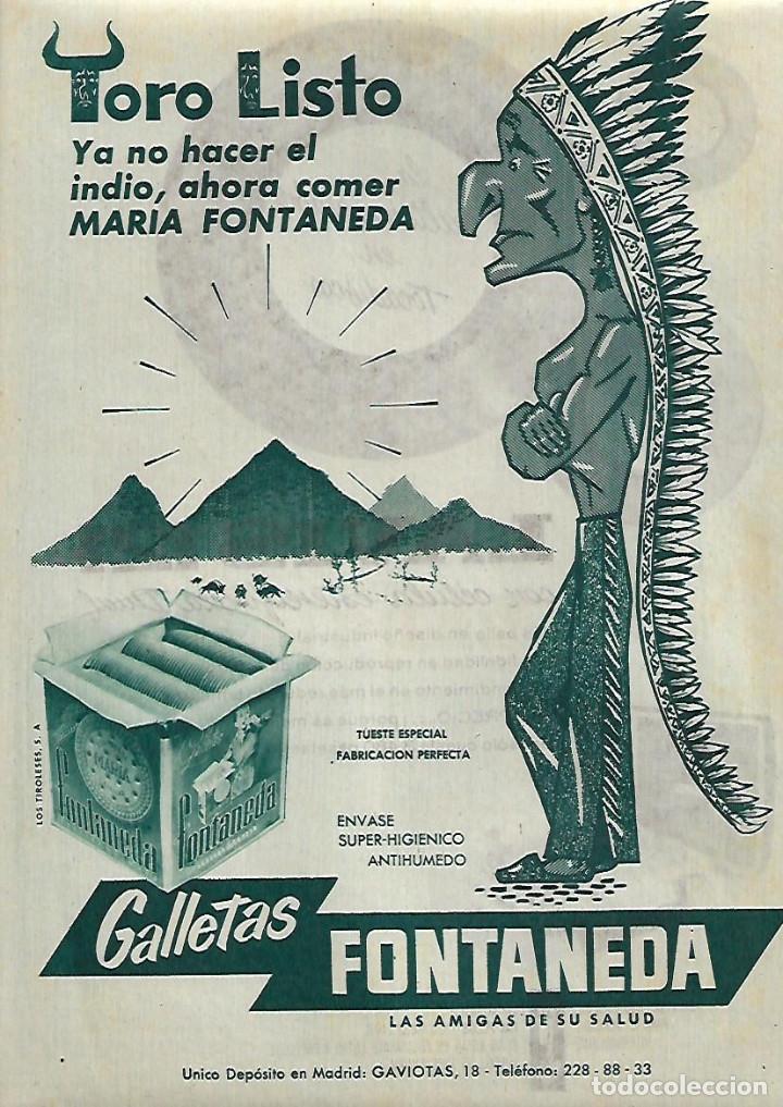 AÑO 1962 RECORTE PRENSA PUBLICIDAD ALIMENTACION GALLETAS FONTANEDA (Coleccionismo - Laminas, Programas y Otros Documentos)