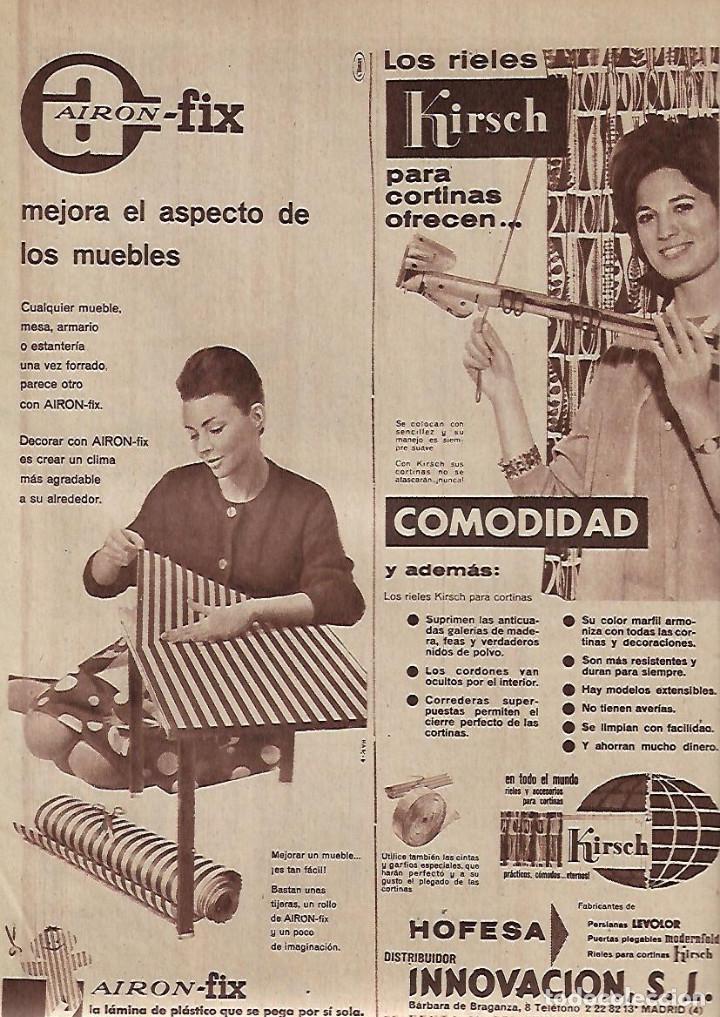 Collectionnisme: A&Ntilde;O 1962 RECORTE PRENSA PUBLICIDAD AIRON FIX