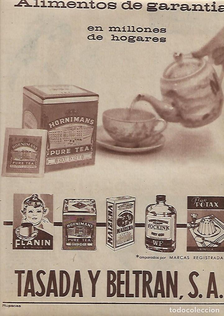 Collezionismo: A&Ntilde;O 1962 RECORTE PRENSA PUBLICIDAD ALIMENTACION TASADA Y BELTRAN PRODUCTOS