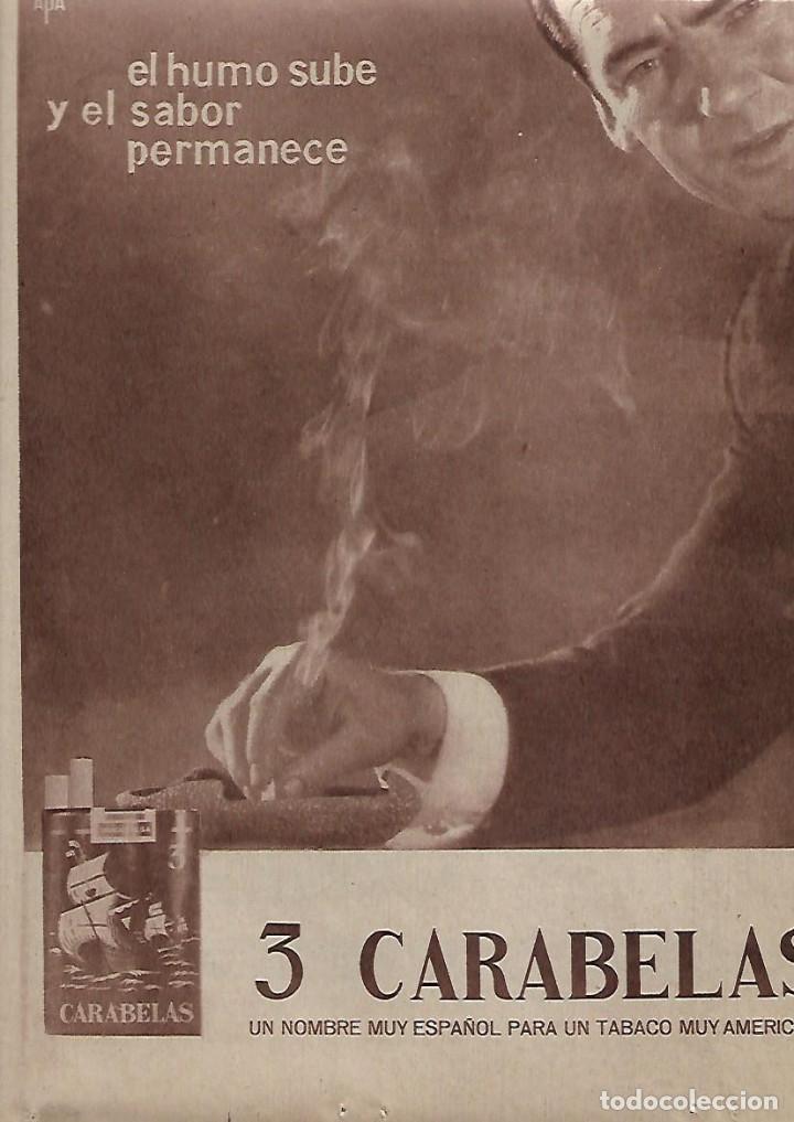 Collezionismo: A&Ntilde;O 1962 RECORTE PRENSA PUBLICIDAD TABACO 3 CARABELAS CIGARRILLOS FUMAR