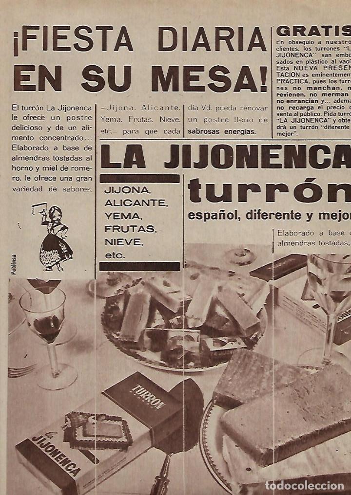 Collezionismo: A&Ntilde;O 1962 RECORTE PRENSA PUBLICIDAD LA JIJONENCA TURRON TURRONES JIJONA ALICANTE