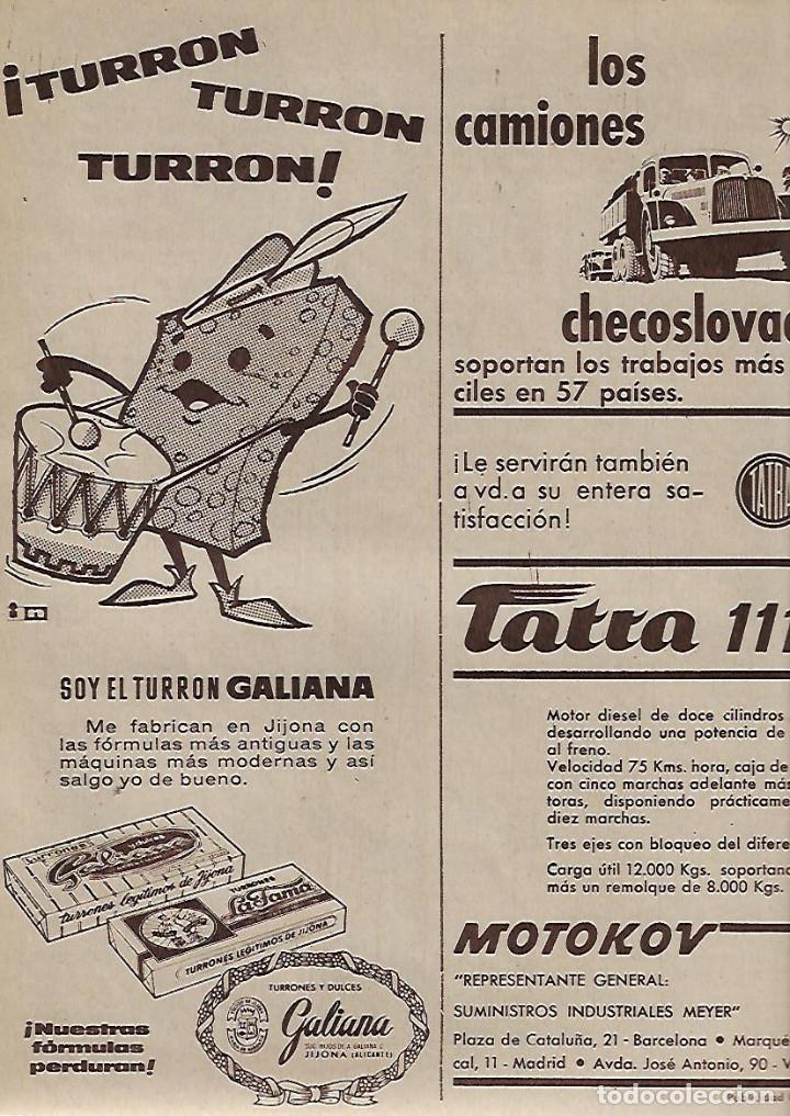 Collezionismo: A&Ntilde;O 1962 RECORTE PRENSA PUBLICIDAD TURRON GALIANA TURRONES JIJONA