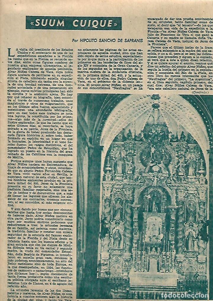 Collezionismo: A&Ntilde;O 1960  SUUM CUIQUE ALVAR NU&Ntilde;EZ CABEZAS DE VACA CASA SAPRANIA DAVILA IGLESIA SANTO DOMINGO REAL