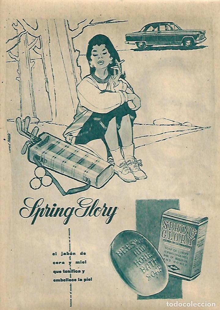 Collectionnisme: A&Ntilde;O 1960 RECORTE PRENSA PUBLICIDAD PASTILLA JABON SPRING GLORY CERA Y MIEL