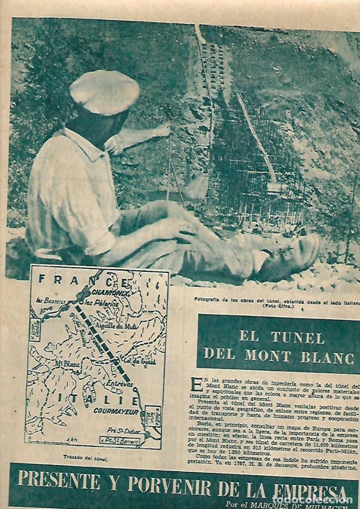 Collezionismo: A&Ntilde;O 1960 RECORTE PRENSA EL TUNEL DEL MONTBLANC OBRAS CONSTRUCCION