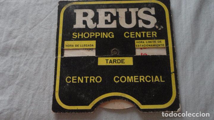 Coleccionismo: ANTIGUO DISCO HORARIO ESTACIONAMIENTO.CENTRO COMERCIAL.SALAS OPTICO.REUS TARRAGONA