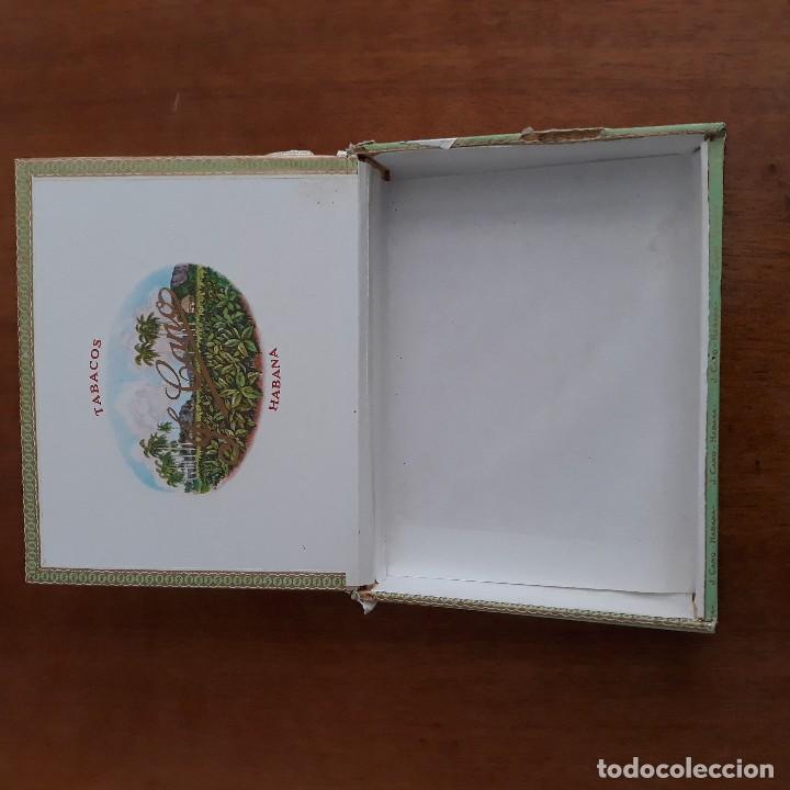 Coleccionismo: Caja vacia de madera de puros Flor de Cano - Foto 2