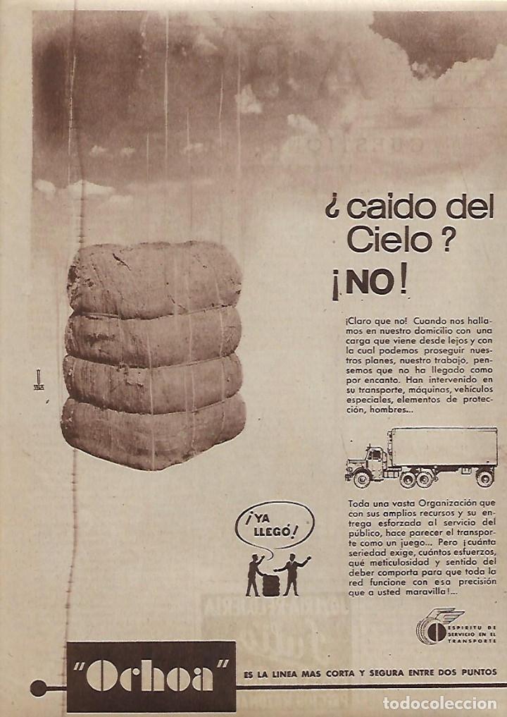 Collezionismo: A&Ntilde;O 1962 RECORTE PRENSA PUBLICIDAD TRANSPORTE TRANSPORTES OCHOA