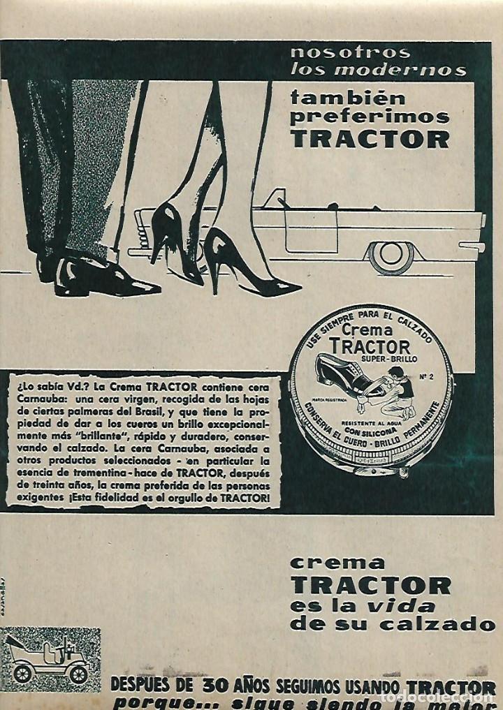 Colecionismo: A&Ntilde;O 1962 RECORTE PRENSA PUBLICIDAD TRACTOR CREMA CALZADO
