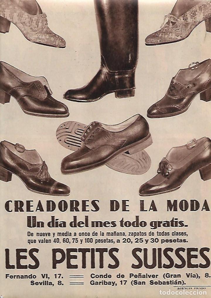 Collectionnisme: A&Ntilde;O 1933 RECORTE PRENSA PUBLICIDAD LES PETITS SUISSES CALZADO ZAPATOS