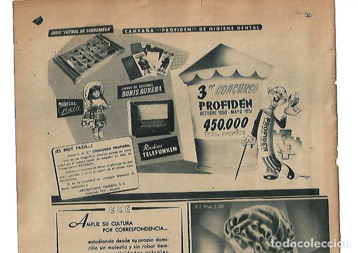 Coleccionismo: A&Ntilde;O 1951 RECORTE PRENSA PUBLICIDAD CONCURSO PROFIDEN PREMIOS MU&Ntilde;ECA GISELA HIGIENE DENTAL DENTIFRICO