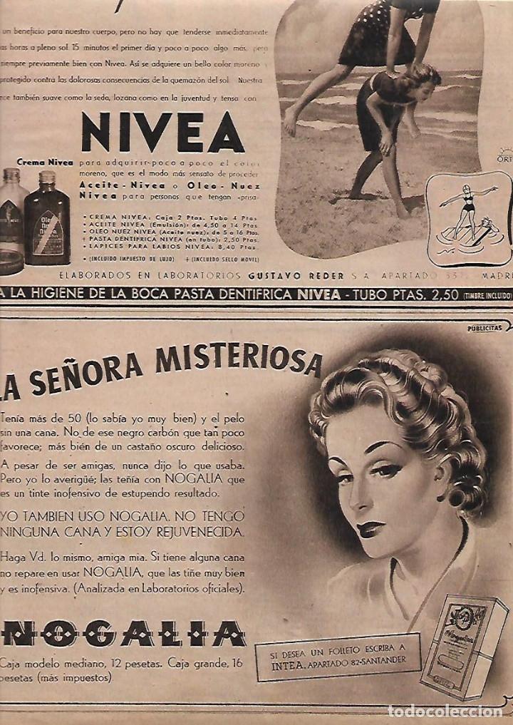 Collezionismo: A&Ntilde;O 1944 RECORTE PRENSA PUBLICIDAD CREMA NIVEA NOGALIA INTEA