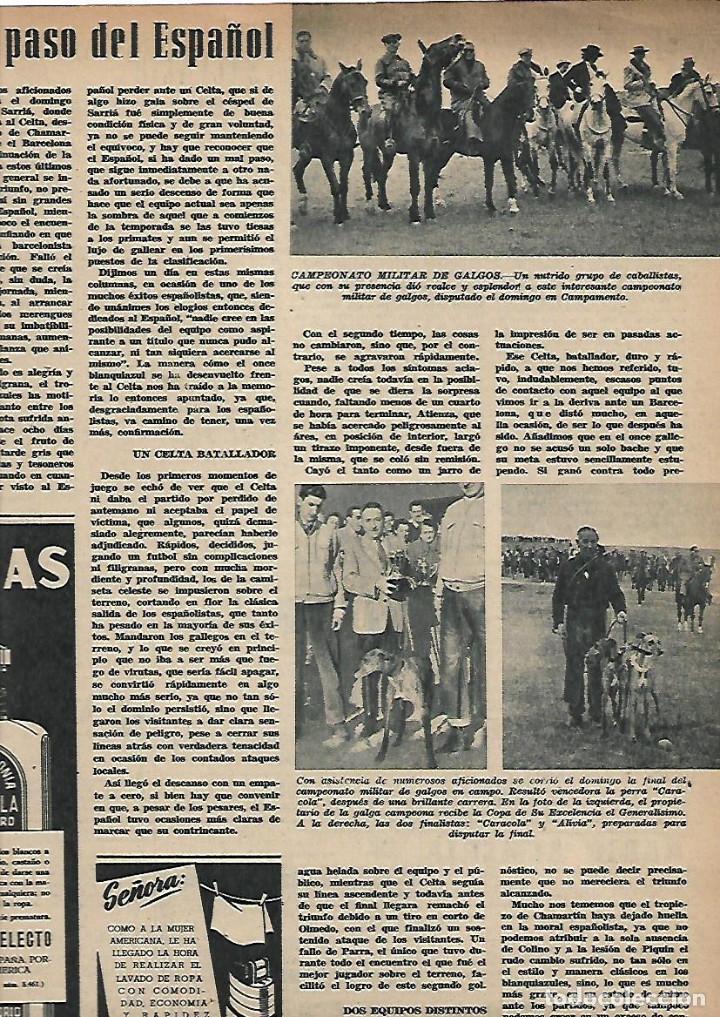 Collectionnisme: A&Ntilde;O 1952 RECORTE PRENSA CAMPEONATO MILITAR DE GALGOS