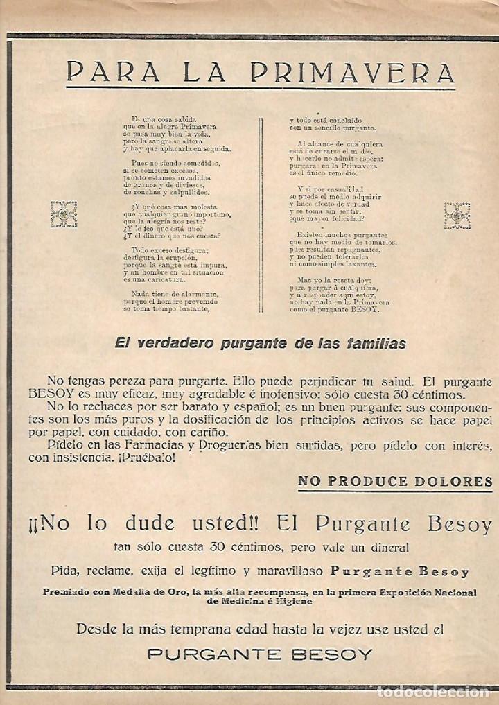 Collezionismo: A&Ntilde;O 1925 RECORTE PRENSA PUBLICIDAD LAXANTE PURGANTE BESOY LABORATORIOS BESOY CORDOBA