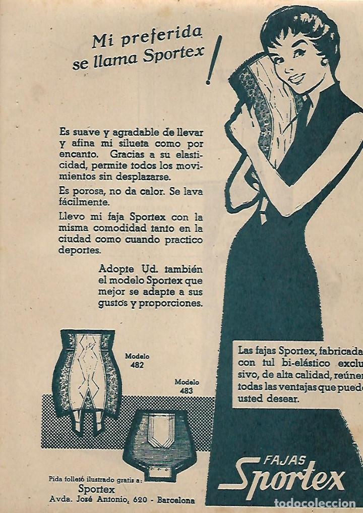 Coleccionismo: A&Ntilde;O 1956 RECORTE PRENSA PUBLICIDAD FAJA FAJAS SPORTEX