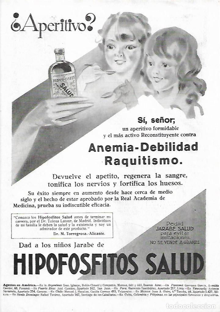 Collezionismo: A&Ntilde;O 1930 RECORTE PRENSA PUBLICIDAD JARABE HIPOFOSFITOS SALUD