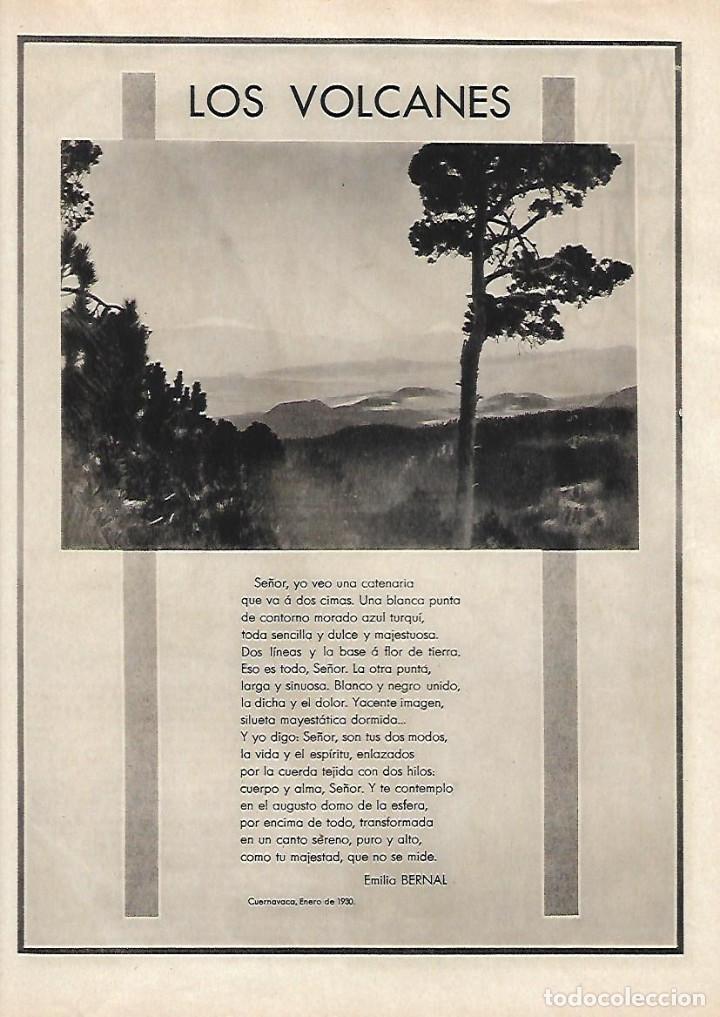 Collectionnisme: A&Ntilde;O 1930 RECORTE PRENSA POESIA LOS VOLCANES EMILIA BERNAL