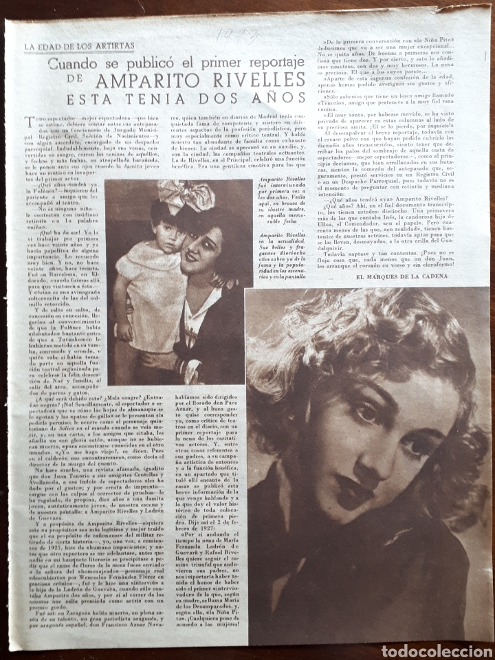 Coleccionismo: Amparo Rivelles. 1943 - Foto 1