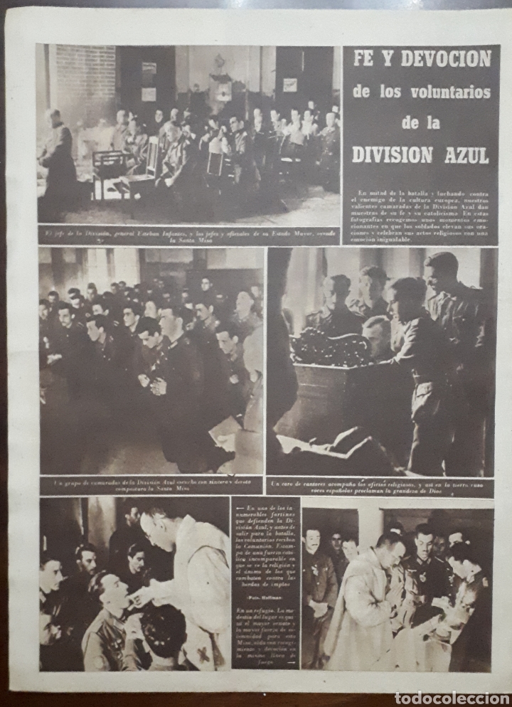 Coleccionismo: F&eacute; y devoci&oacute;n de los voluntarios de la DIVISI&Oacute;N AZ&Uacute;L. 1943
