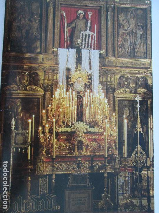 Coleccionismo: HERMANDAD SACRAMENTAL DE LA SOLEDAD DE SEVILLA - BOLETIN N&ordm; 113 FEBRERO 2013