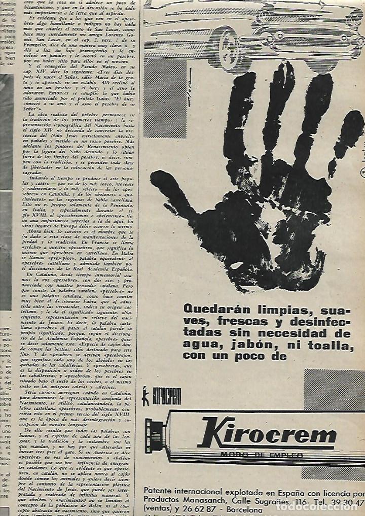 Collectionnisme: A&Ntilde;O 1959 RECORTE PRENSA PUBLICIDAD KIROCREM PRODUCTOS MANASANCH