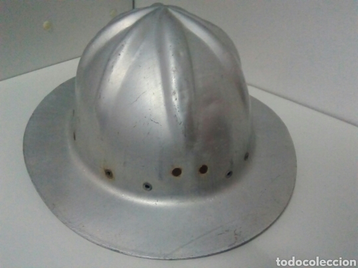 Coleccionismo: Casco antiguo aluminio de proteccion