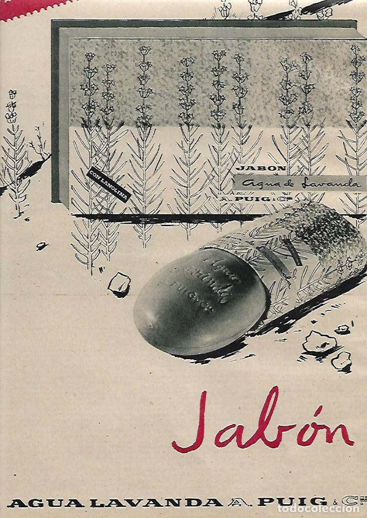 Colecionismo: A&Ntilde;O 1959 RECORTE PRENSA PUBLICIDAD PASTILLA JABON AGUA LAVANDA PUIG