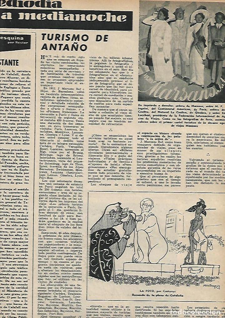 Sammelleidenschaft Papier: A&Ntilde;O 1958 RECORTE PRENSA TURISMO DE ANTA&Ntilde;O VIAJES MARSANS GIRO DE VIAJE MARSANS ROF E HIJOS