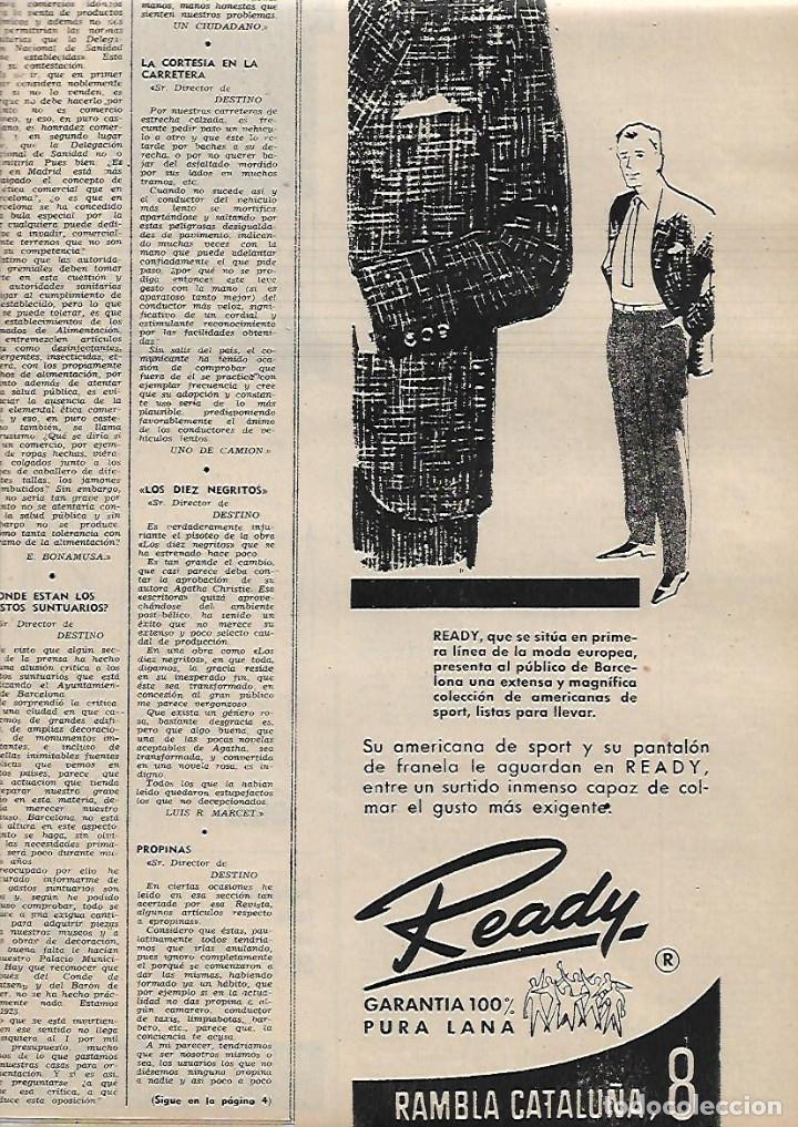 Collezionismo: A&Ntilde;O 1958 RECORTE PRENSA PUBLICIDAD COMERCIO READY LANA AMERICANA SPORT ETON MODA RAMBLA CATALU&Ntilde;A 8