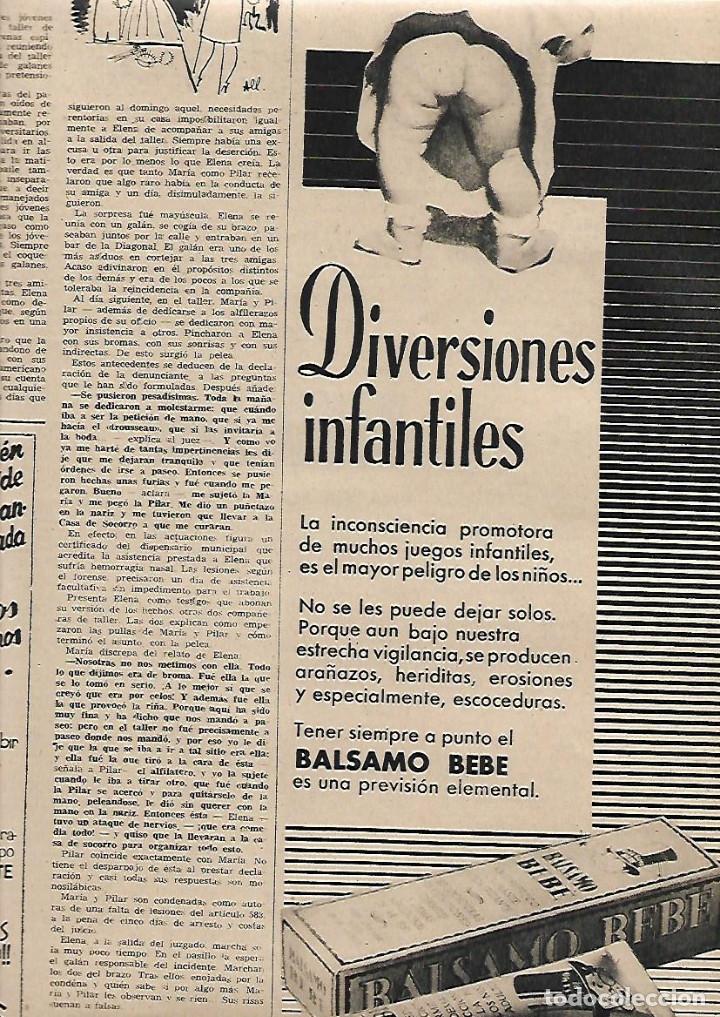 Collezionismo: A&Ntilde;O 1958 RECORTE PRENSA PUBLICIDAD BALSAMO BEBE LABORATORIO BONET
