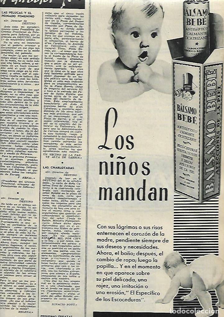 Collezionismo: A&Ntilde;O 1958 RECORTE PRENSA PUBLICIDAD BALSAMO BEBE LABORATORIO FEDERICO BONET