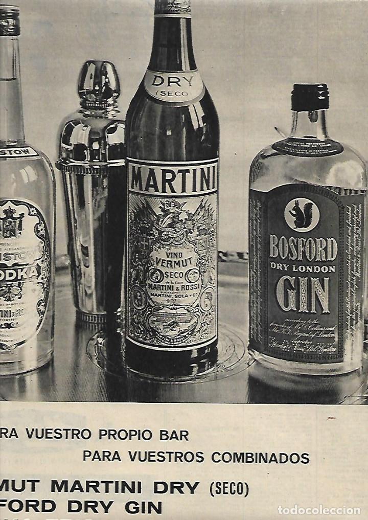 Collezionismo: A&Ntilde;O 1958 RECORTE PRENSA PUBLICIDAD BEBIDAS MARTINI VERMUT BODSFORD DRY GIN WODKA ERISTOW