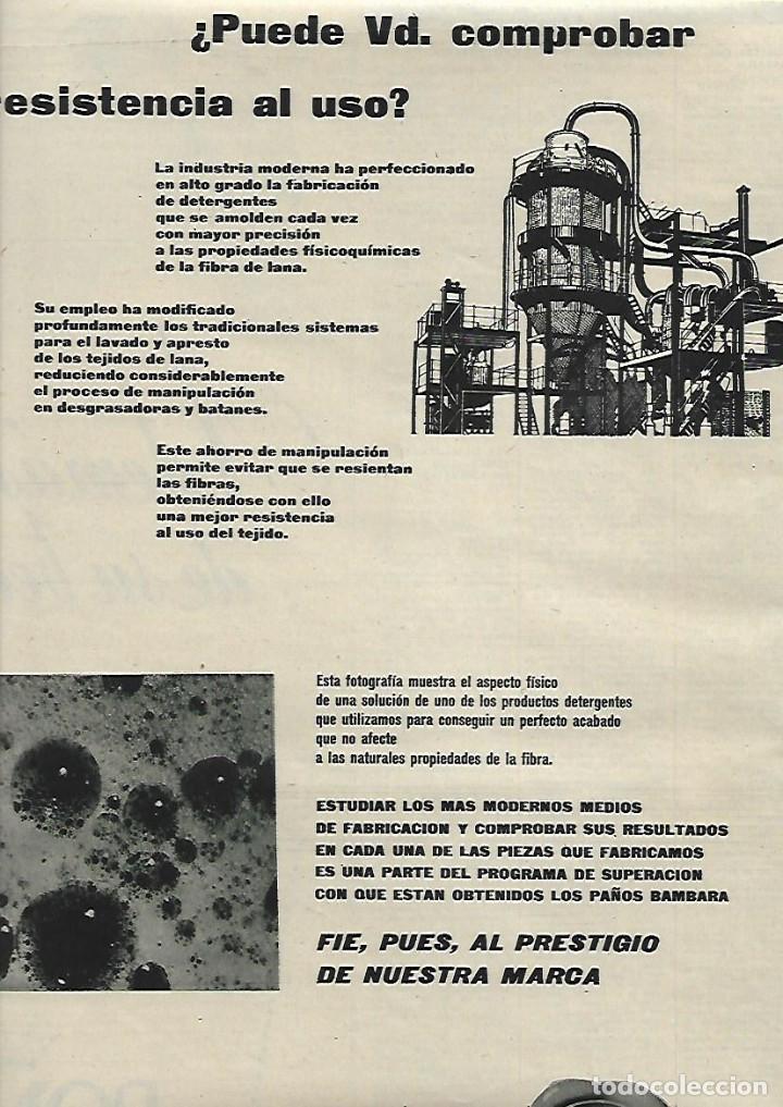 Collezionismo: A&Ntilde;O 1958 RECORTE PRENSA PUBLICIDAD COMERCIO PA&Ntilde;OS BAMBARA PURA LANA