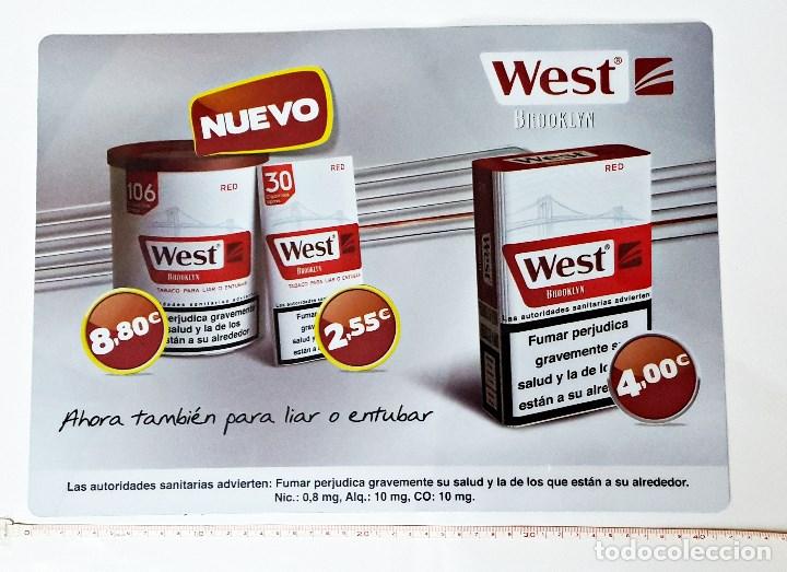 Coleccionismo: Tapete o alfombrilla de tabaco marca WEST.