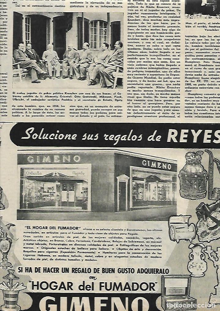 Collectionnisme: A&Ntilde;O 1958 RECORTE PRENSA PULICIDAD COMERCIO HOGAR DEL FUMADOR GIMENO