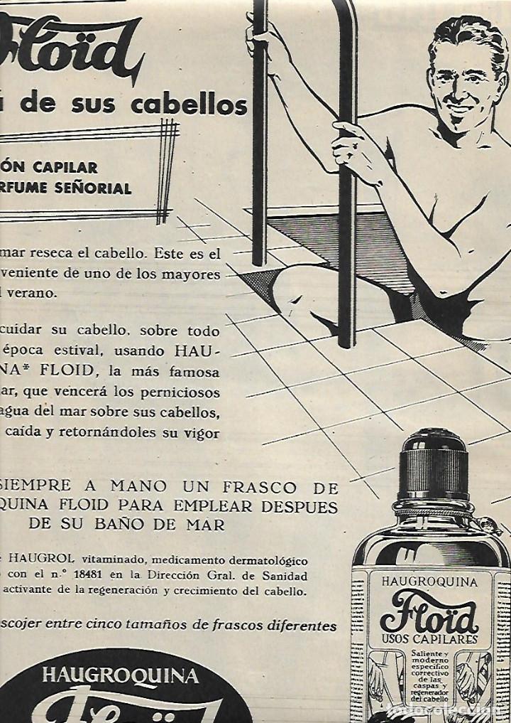 Coleccionismo: A&Ntilde;O 1958 RECORTE PRESA PUBLICIDAD HAUGROQUINA FLOID HAUGRON CIENTIFICAL