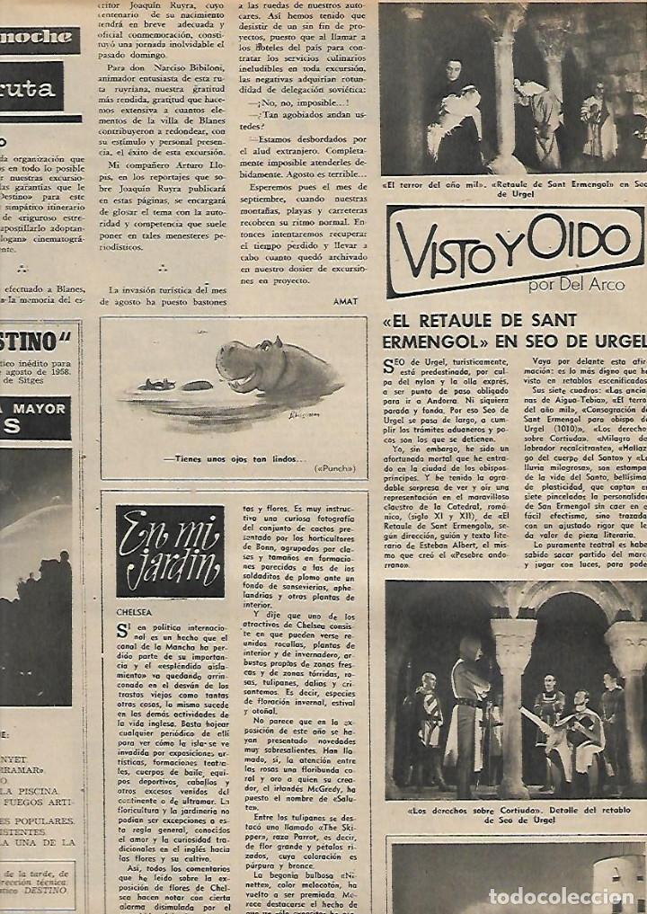 Collezionismo: A&Ntilde;O 1958 RECORTE PRENSA EL RETAULE DE SANT ERMENGOL LA SEU D'URGELL SEO DE URGEL TEATRO TRADICION