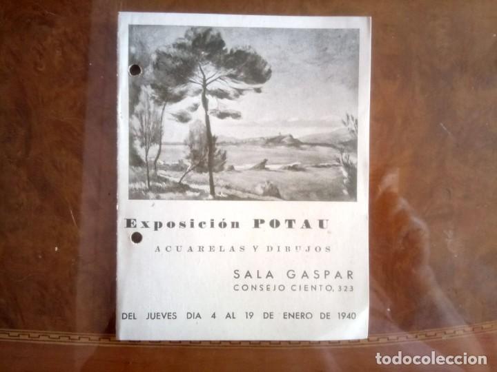 Collezionismo: ARTURO POTAU, SALA GASPAR, 1940, DIPTICO DE LA INAUGURACI&Oacute;N DE LA EXPOSICION